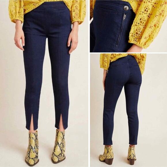 Anthropologie Pilcro High Rise Slit Front Skinny Jeans Stretch - Picture 1 of 12